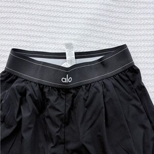 Replica ALO Yoga Black Athletic pants with Striped Waistband